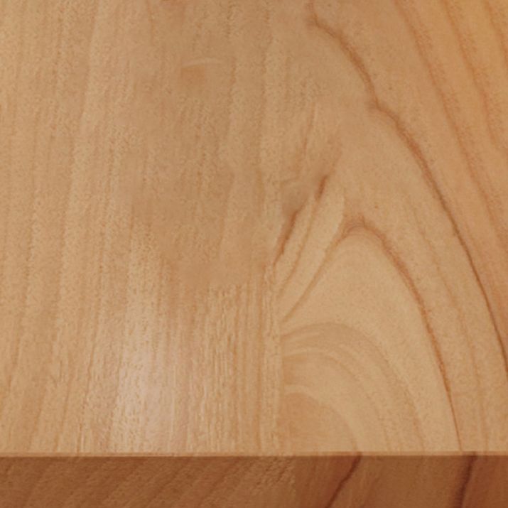 Eenvoudige dennen vaste houten eettafel rechthoekige tafel in houten kleur met vier veter