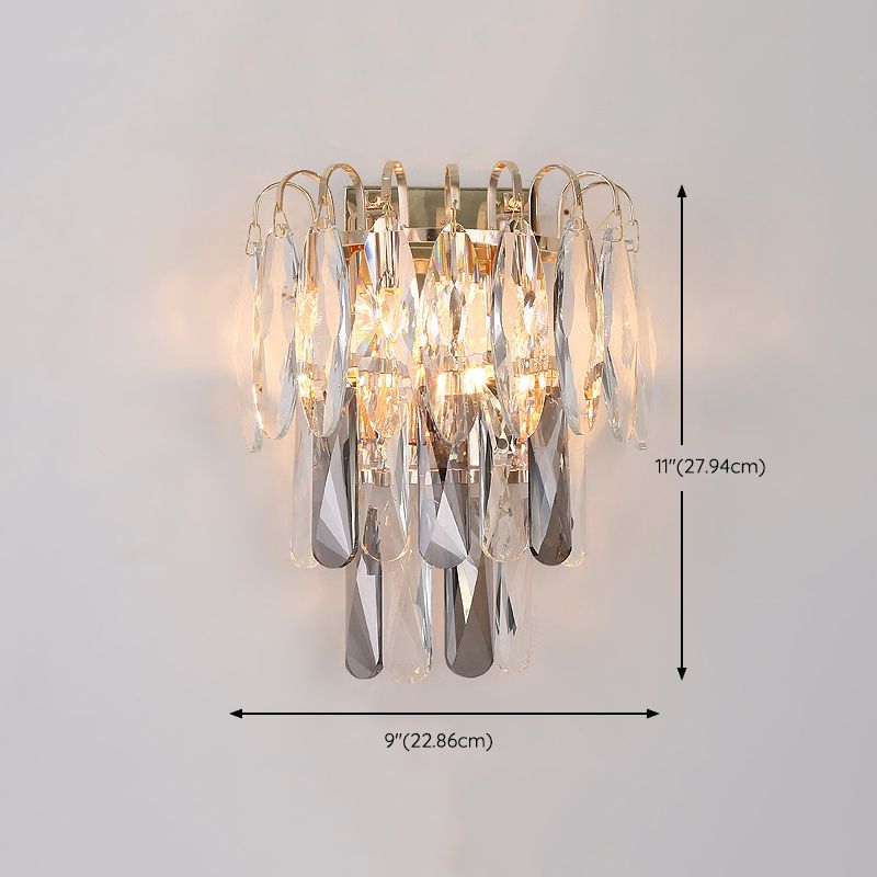 Unique Shape Wall Light Fixture Modern Crystal Wall Mounted Lighting for Living Room