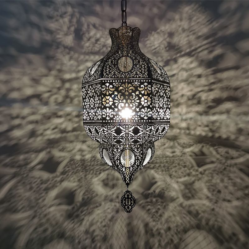 Bronzo Attacco a sospensione Light Art Deco Metal 3-Bulb Soggiorni Lampadiellieri