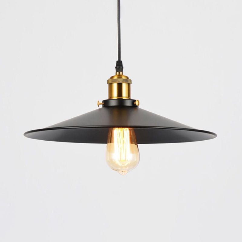 Shade Pendant Light Fixtures Industrial Vintage Style 1 Light Metal Pendants for Dinning Room
