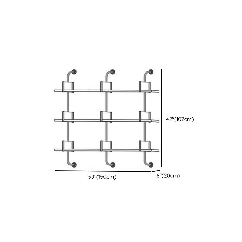 Glam Engineered Wood Bookshelf Floating White Closed Back Bookcase