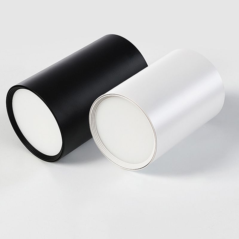 Luz empotrada cilíndrica para tienda de ropa, luz empotrada LED minimalista de metal