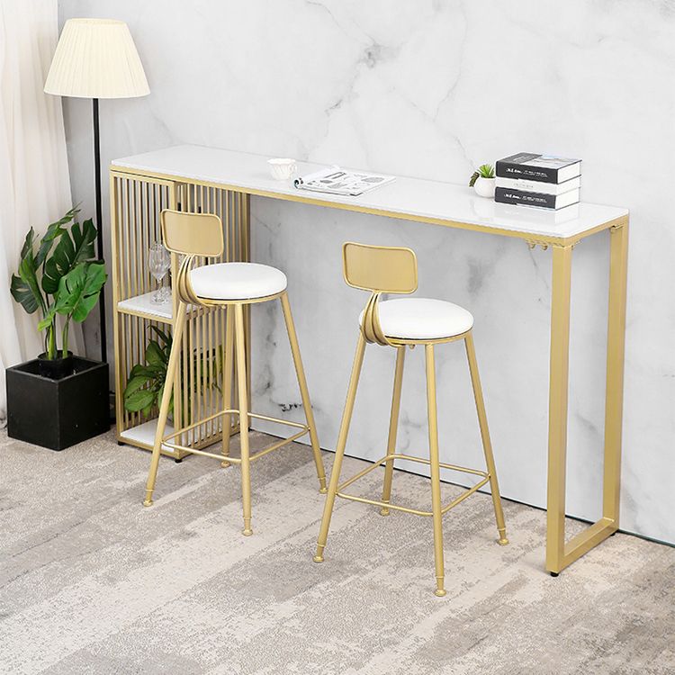 Glam Stone Bar Table Set 1/2/3 Pieces Rectangular Counter Set