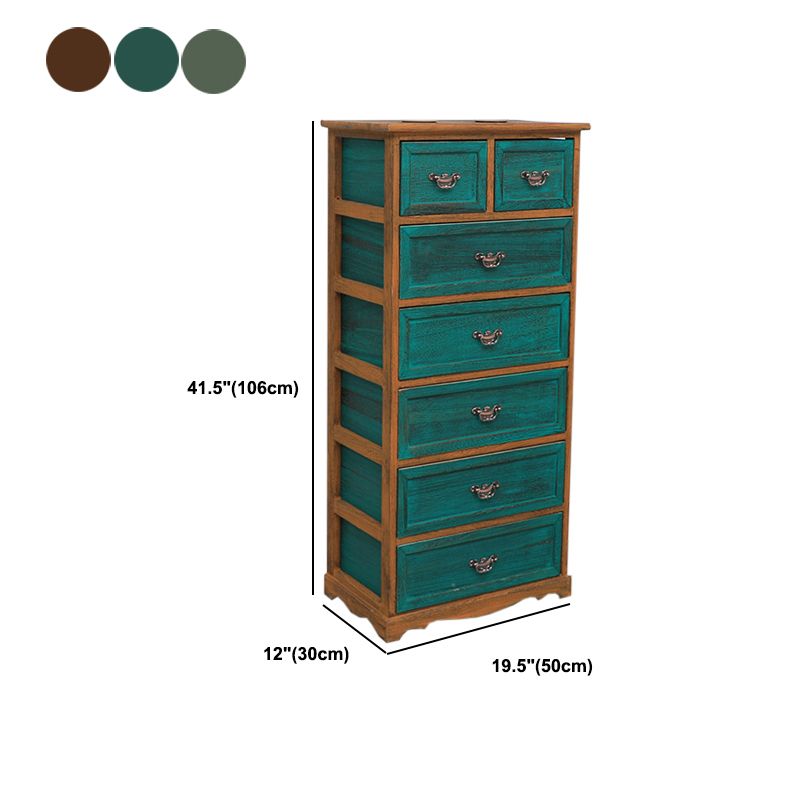 Traditional Matte Finish Storage Chest Bedroom Solid Wood Dresser
