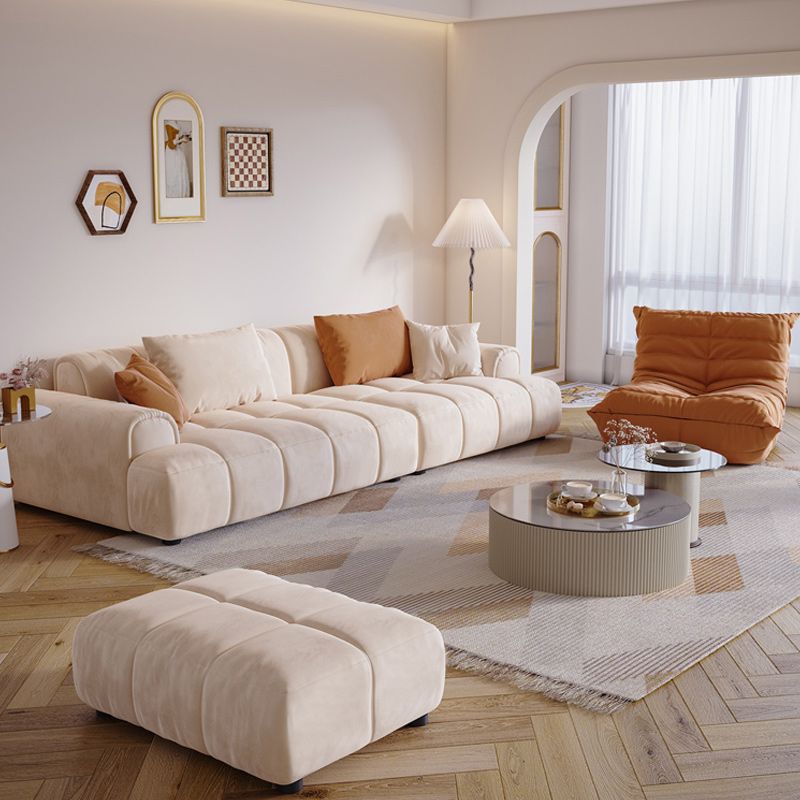Sofa moderne en velours de 25,6 "SOFA SOFA RETRAQUE ET BISCUIT DE BASCUITS 25,6"