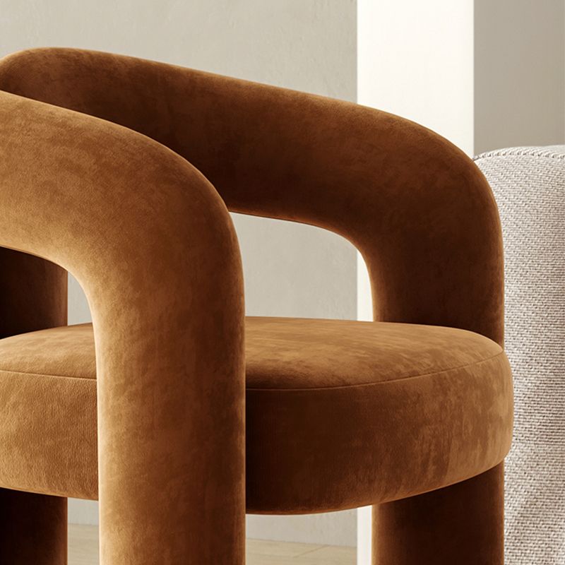 Modern Contemporary Upholstered Arm Chair Open Back Dining Chair for Dining Room