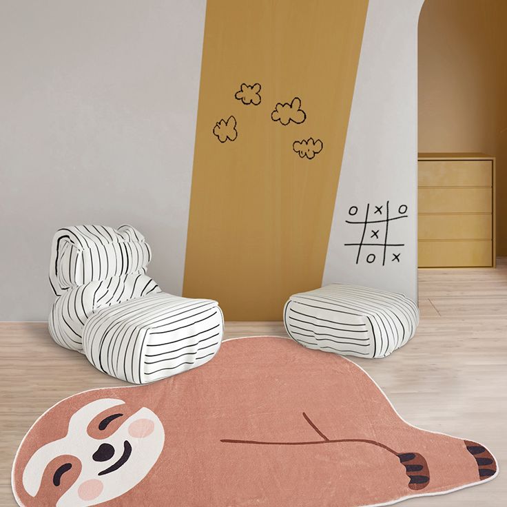 Novelty Light Color Bold Carpet Polyester Animals Print Indoor Rug Stain Resistant Rug for Home Decor