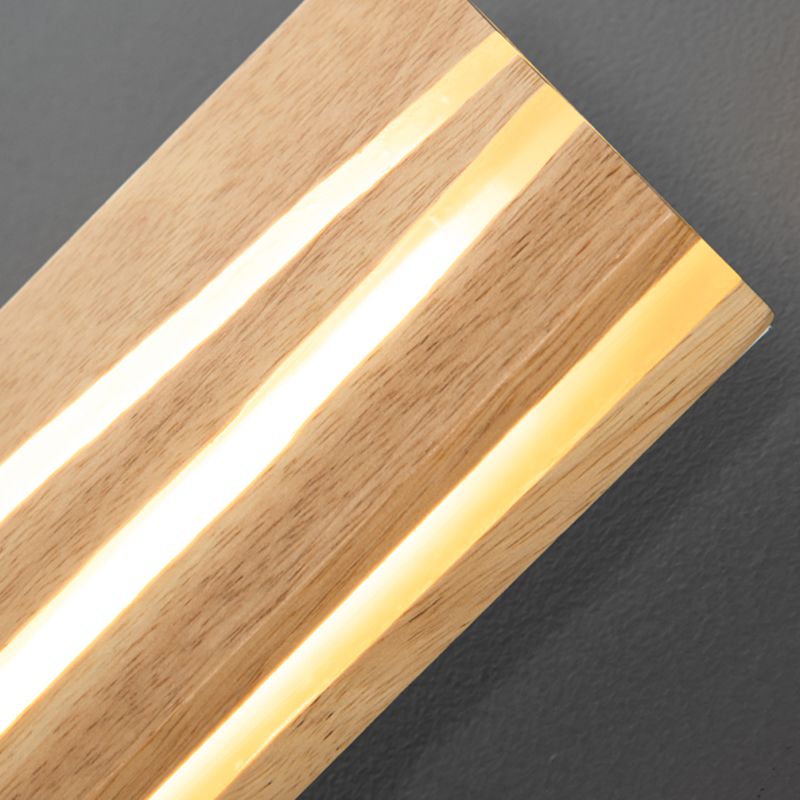 Contemporary Wooden Wall Light Fixture Simple Wall Light Sconce for Bedroom