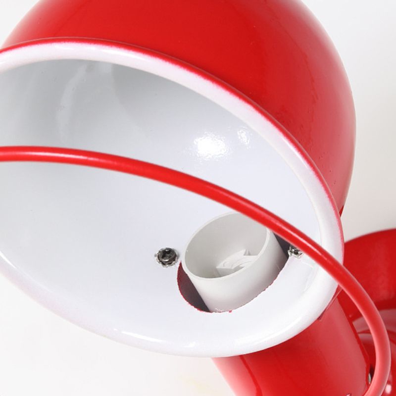 Modern Wall Sconce Dome Shape Wall Light with Metal Shade for Living Room