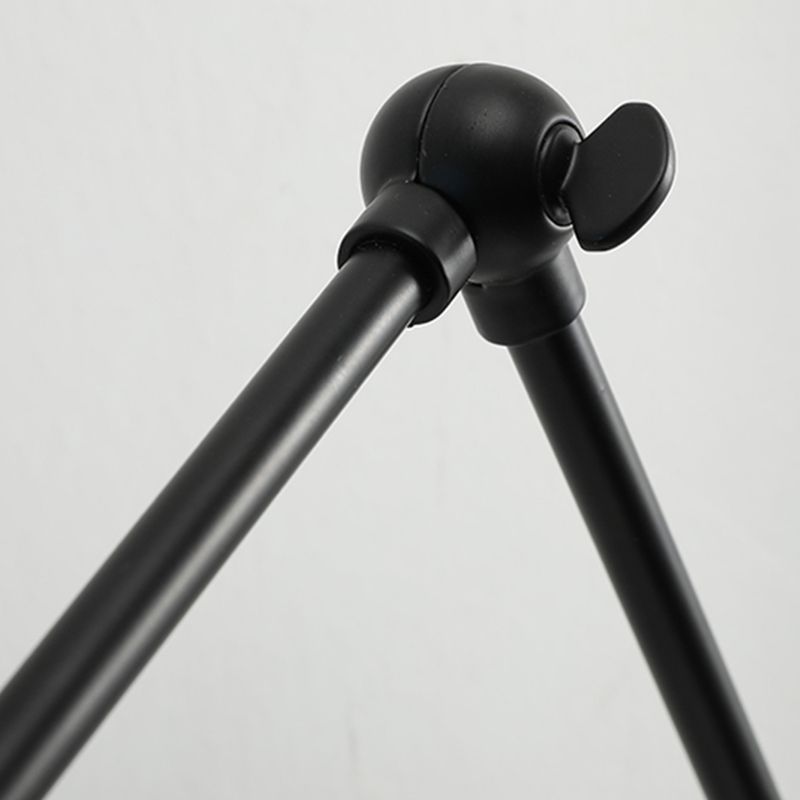 Black Metal Shade Wall Light Nordic 2 Lights Adjustable Wall Sconce for Living Room