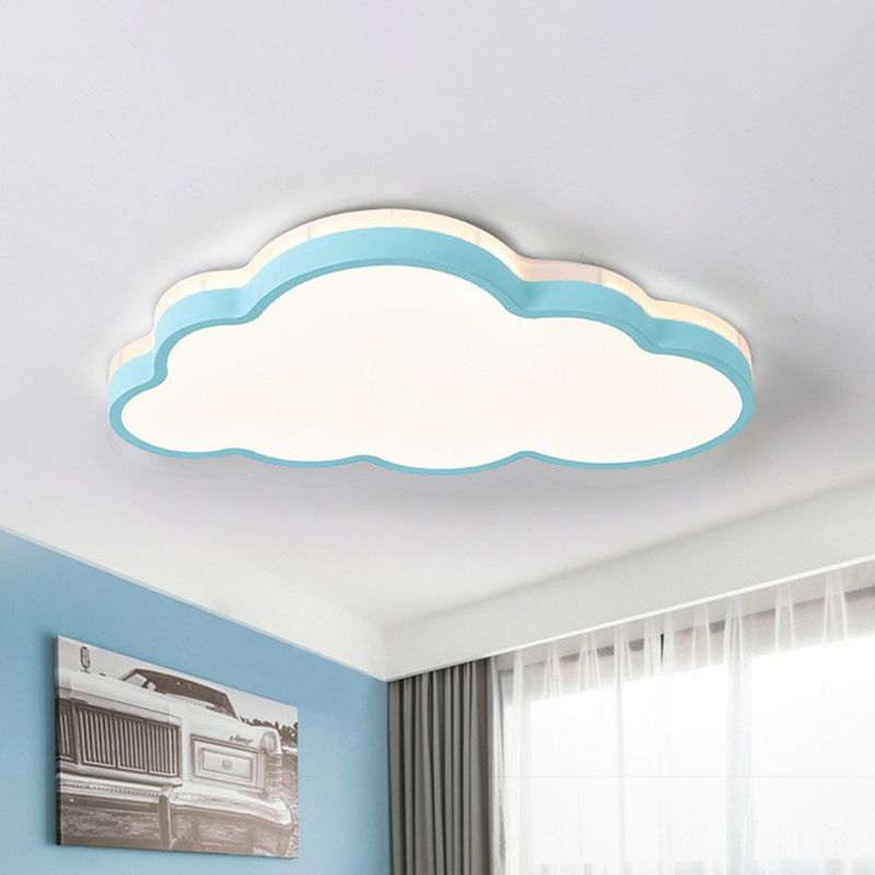 Cloud Shaped Kids Bedroom LED Flush Mount Lighting Acrylic Nordic Style Flush Mount Ceiling Light