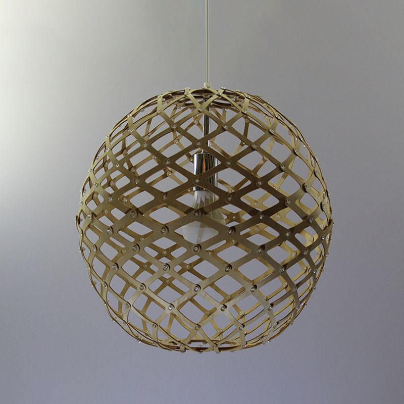 Colgante de suspensión de la jaula Mada contemporánea 1 bulbo kit de luz colgante amarillo para sala de estar
