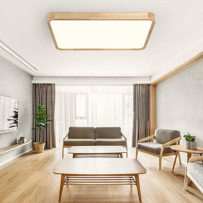 Metal Geométrico Flush Techo Ligero moderno 1-Luz de techo de luz de techo en marrón