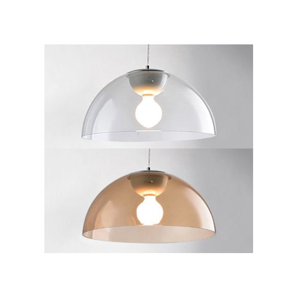 Nordic 1 Light Suspension Pendant with Acrylic Shade Red/Black/White Dome Ceiling Pendant Light