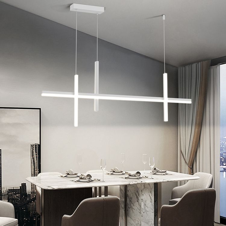 Modern Linear Chandeliers Island Light Fixtures Metal Chandeliers for Dining Room