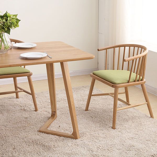 Sillón de madera contemporáneo Silla de comedor con respaldo natural Windsor para cocina