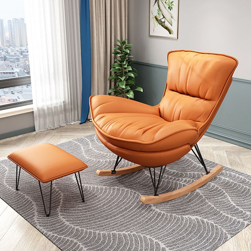 Rocker Chair Whole Colored Scratch Resistant Modern Fabric Rocker Chair with Ottoman