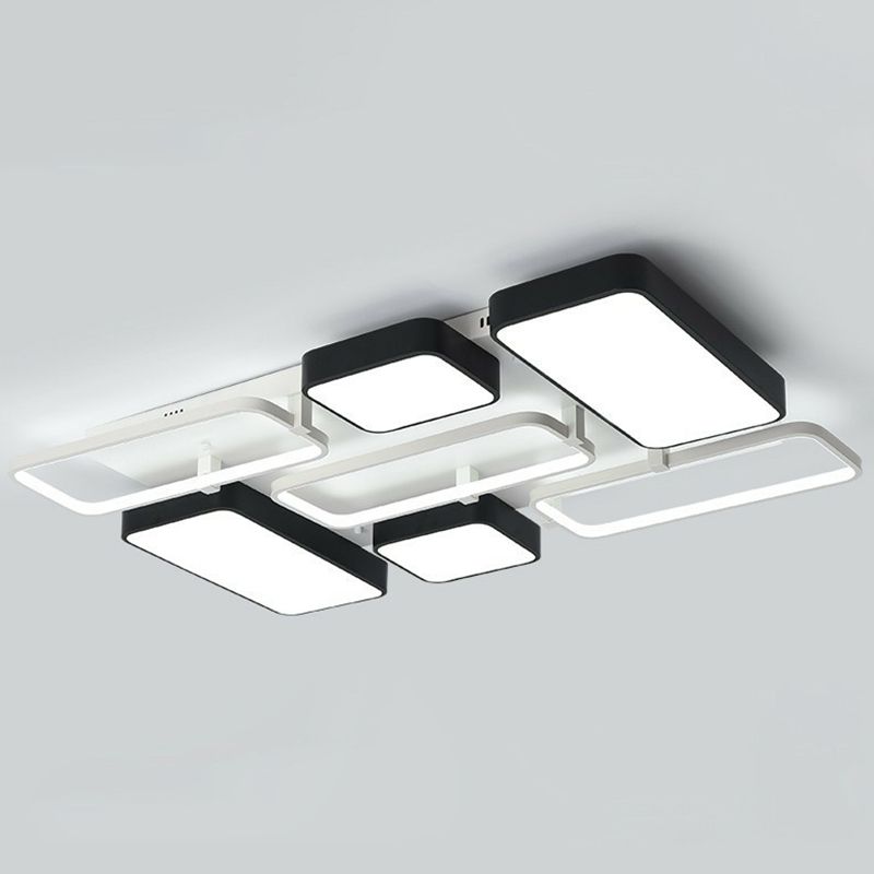 Éclairage encastré d'épissure Luminaire encastré minimaliste métallique noir et blanc à LED