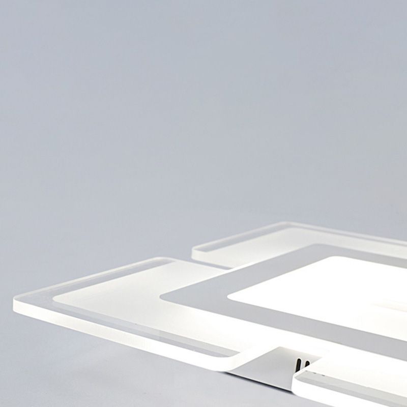 Lampe rectangulaire Mount Ceiling Lamp LED Modern LED Flush Mount Ceiling Fixture with Acrylic Shade