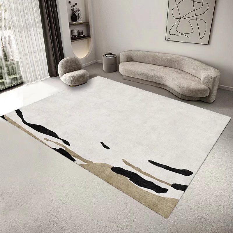 Industrial Rug Polyester Abstract Graphic Rug Stain Resistant Rug for Home Decor