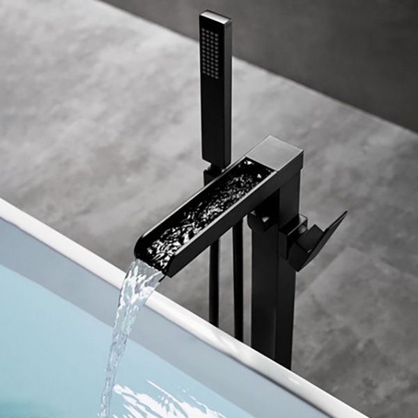 Modern Free Standing Tub Filler Faucet Copper Freestanding Tub Filler Trim