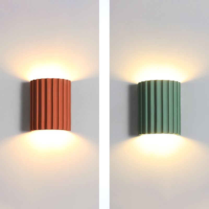 Moderne nordische Makkaronwand-Lampenharzzylindrisch 2-Licht-Wandleuchte für Innenräume