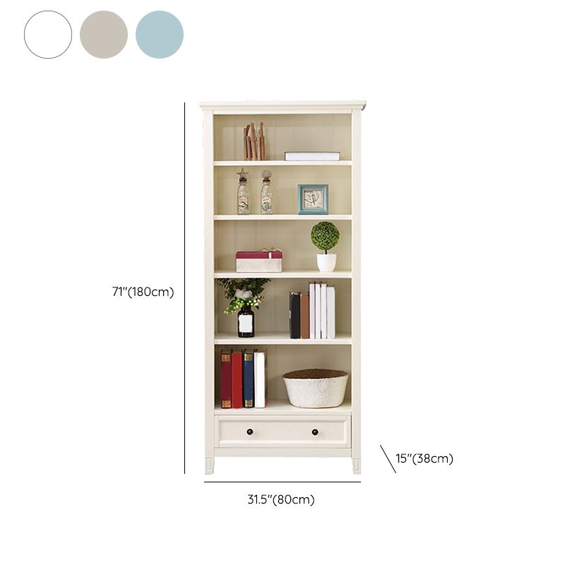 Modern Closed Back Standard Bookshelf Wooden Bookcase with Shelves for Study Room