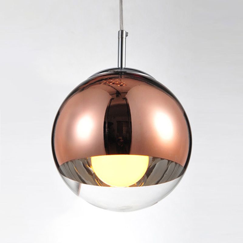 Moderner Glasglasanhänger Light Globe Platting Spiegelte hängende Licht für die Nachtstange