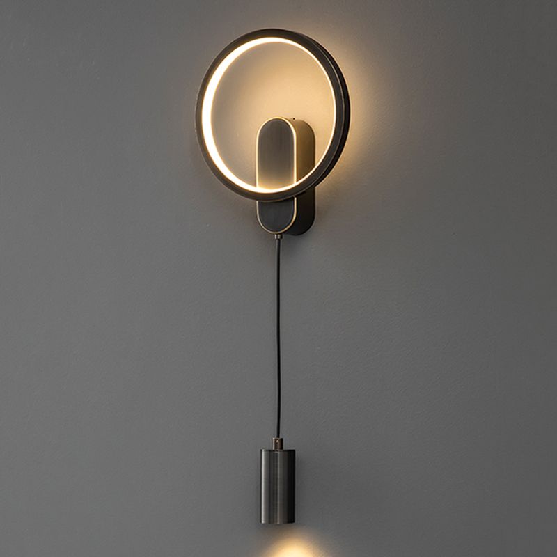 Luz de pared LED de latón moderna Geométrica 31 "Disconámbate de pared de alta lectura para sala de estar