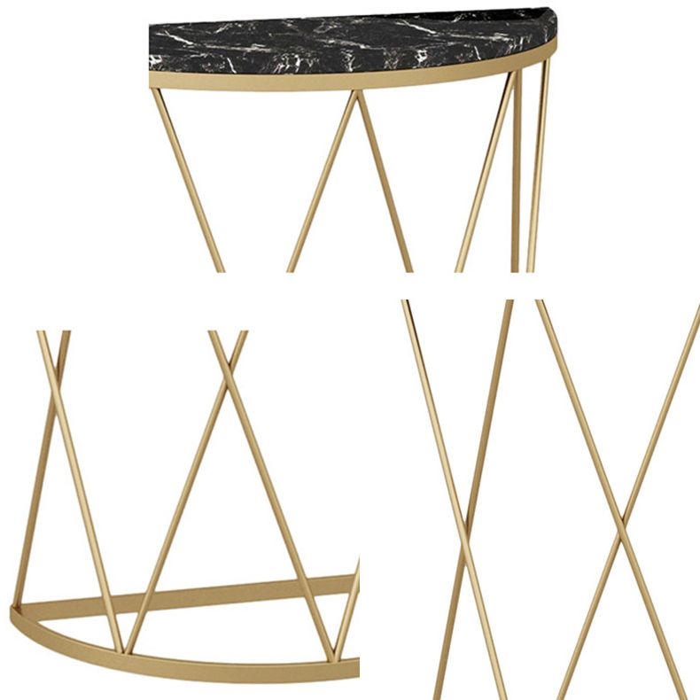 Glam Marble Console Table Stain Resistant Console Sofa Table for Hall