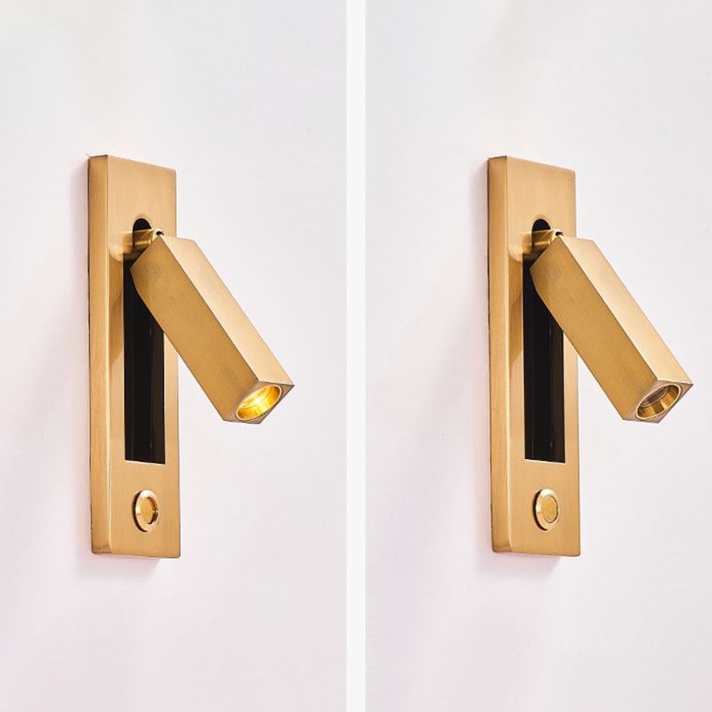 Modern Geometric Shape Wall Sconce Reading LED Wall Light with Aluminum Shade for Bedroom