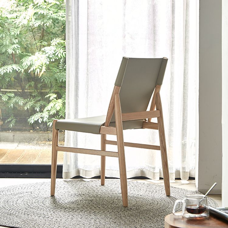 Modern Simple Side Chair Solid Wood Frame Side Dining Chair for Dining Room