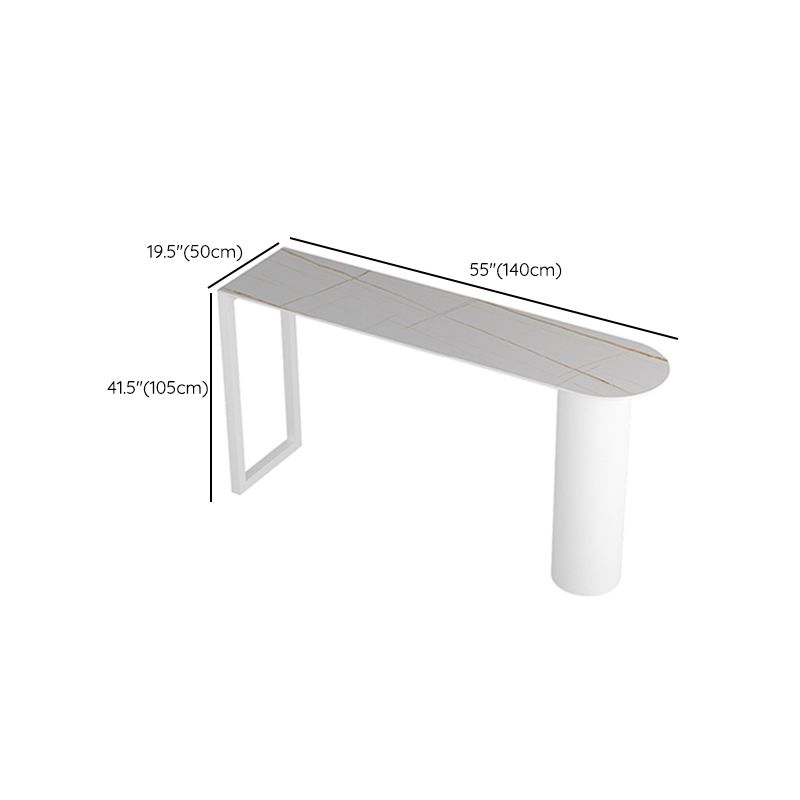 White Counter Wine Table Double Pedestal Pub Height Dining Table