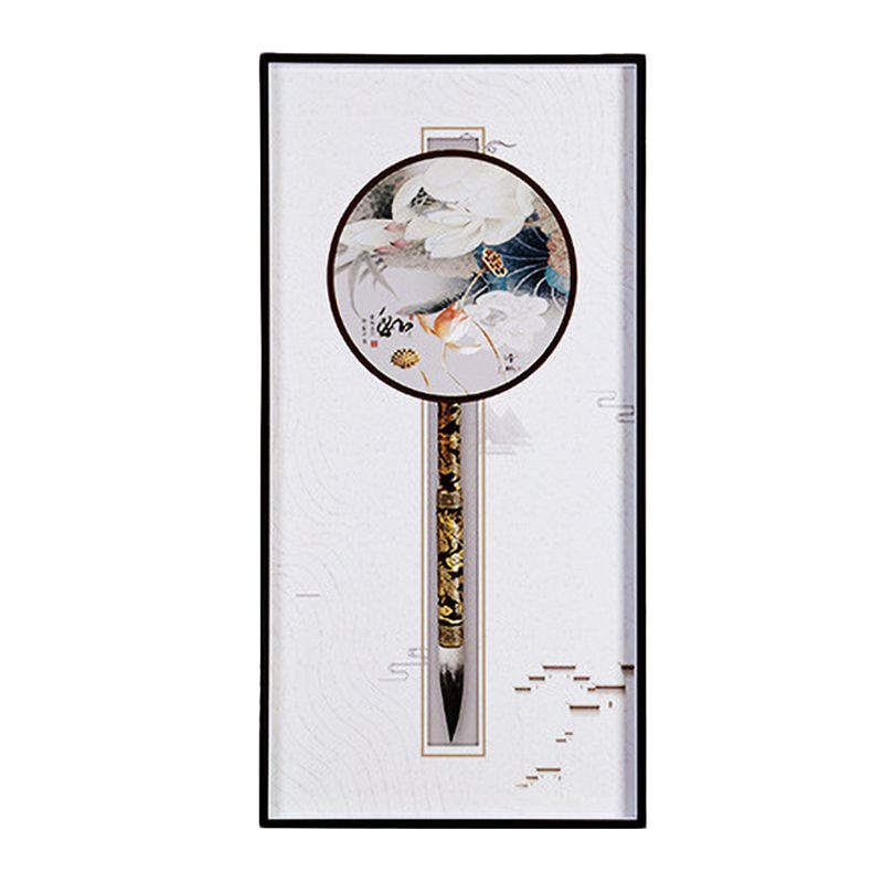 Rectangle Rectangle Lotus Éclairage mural chinois LED LED MUR MUR-MURME Mural pour chambre d'amis