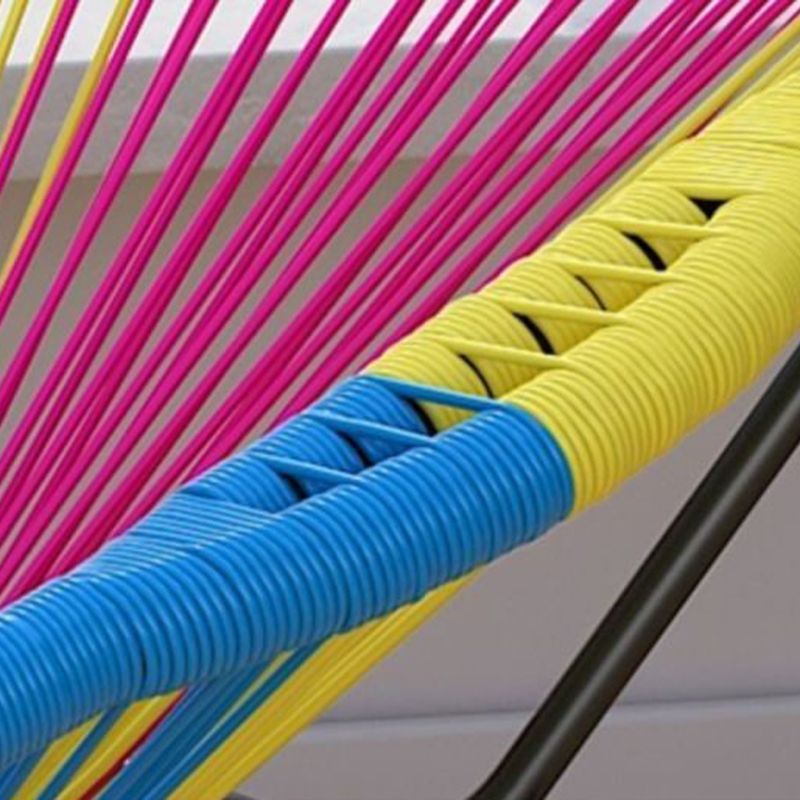 Contemporary Wicker Rocking Chair Color Block Indoor Rocker Chair