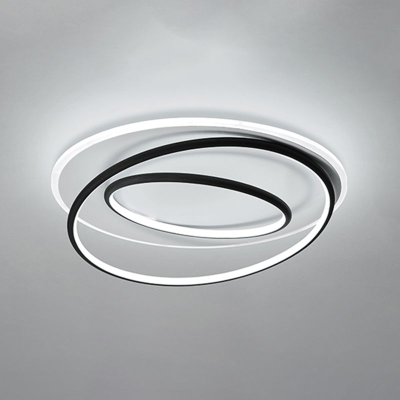 Plafonnier LED à montage encastré moderne, ligne géométrique, abat-jour en Silicone, pour chambre à coucher