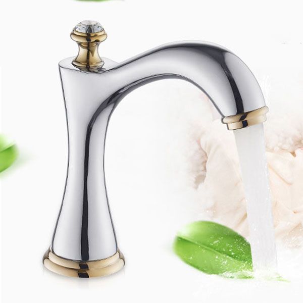 Widespread Faucet Glam Style 2 Lever Handles Faucet for Bathroom