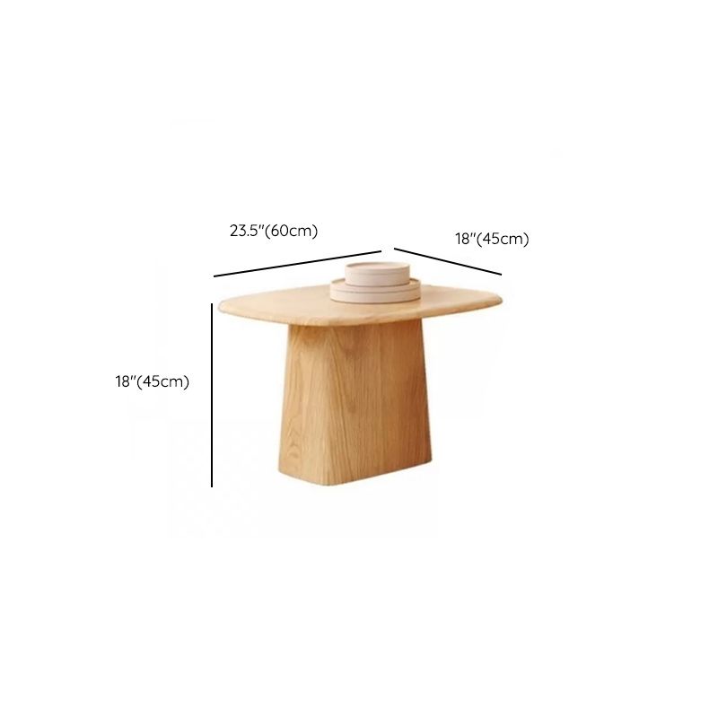 Modern Pedestal Cocktail Table Natural Color Coffee Table Set