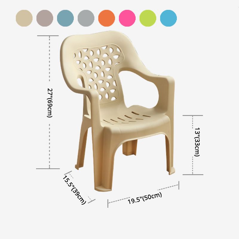 Sillón de comedor interior moderno, sillas de comedor de plástico apilables para el hogar