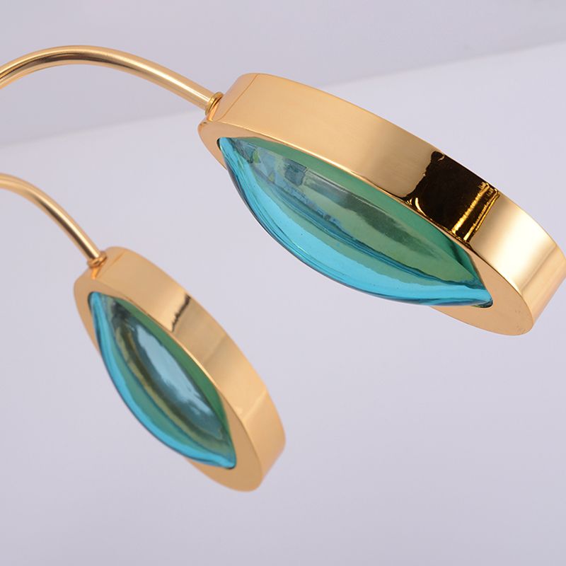 Trommel kroonluchter hanglamp met ovale glazen schaduw postmodern metaal 6/8 lichten goudhangend plafondlicht voor woonkamer