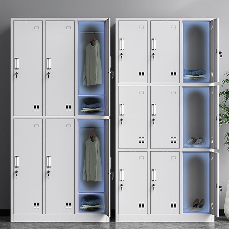 Contemporary Style Metal Wardrobe White Colour Wardrobe Closet for Home