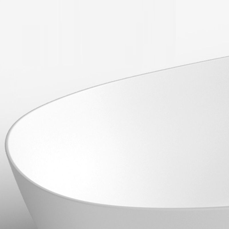 Soaking Stone Bathtub Antique Finish Oval Back to Wall Bath Tub