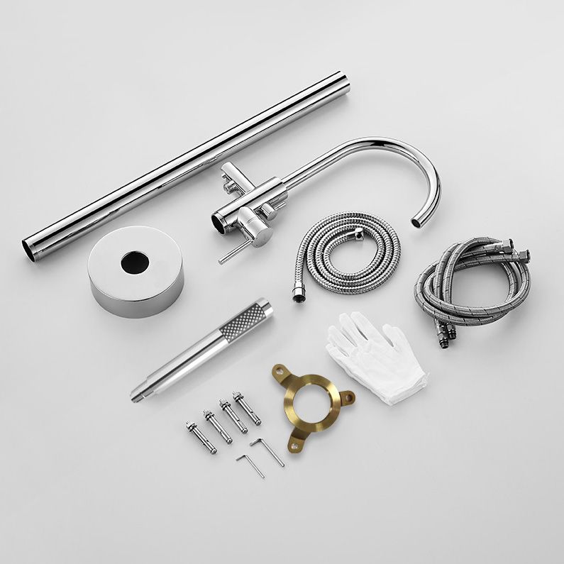 Modern Freestanding Bathtub Faucet One Handle Copper Freestanding Tub Filler Trim