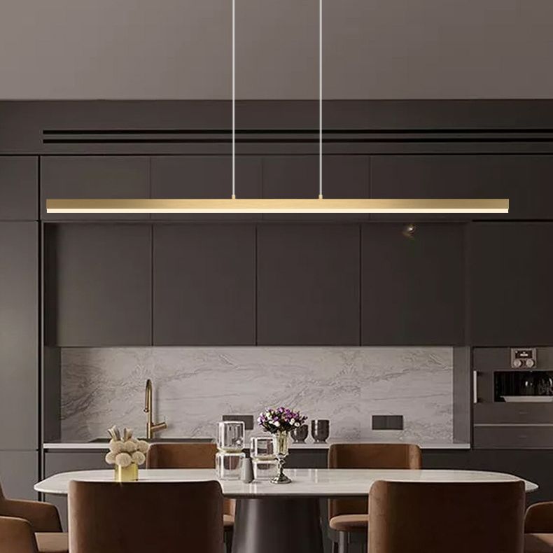 Lineair eiland hanglampen moderne acryl kroonluchter verlichtingsarmaturen voor restaurant