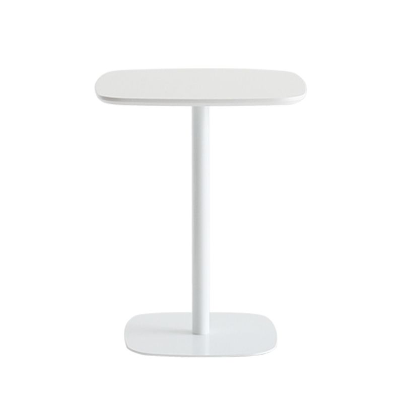 Metal Industrial Square Dining Table Manufactured wood Top Table with Pedestal Base