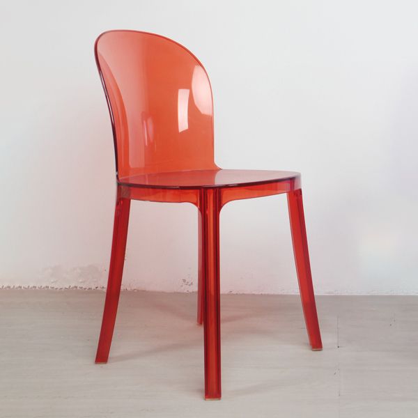 Acrylic Contemporary Kitchen Armless Chairs 16.1" Wide Parsons Chair