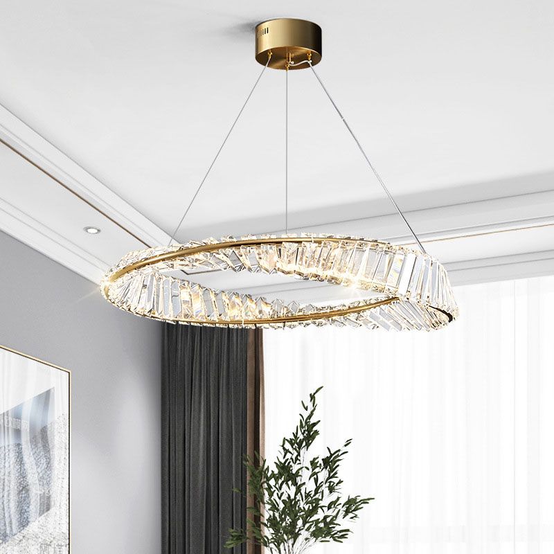 Ultra-modern Simplicity Orbicular LED Chandelier Lamp Crystal Suspension Pendant Light