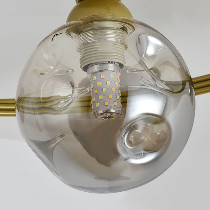Glass Round Ceiling Lighting Nordic-Style Ceiling Light Fixture for Living Room