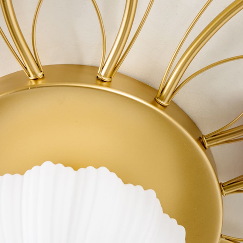 Zeitgenössische Kuppel-Einbauleuchte aus Glas in Gold