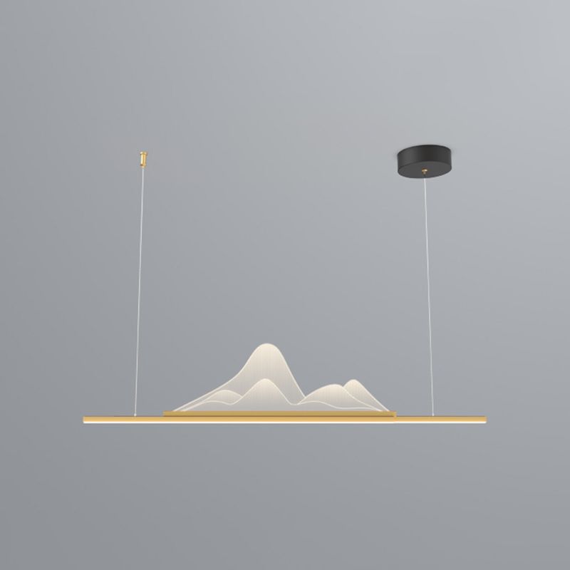 Iluminación de colgante de metal moderno Luz de colgante lineal de 1 luces